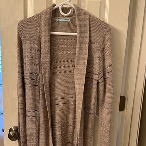 Maurices Taupe Open-Front Cardigan